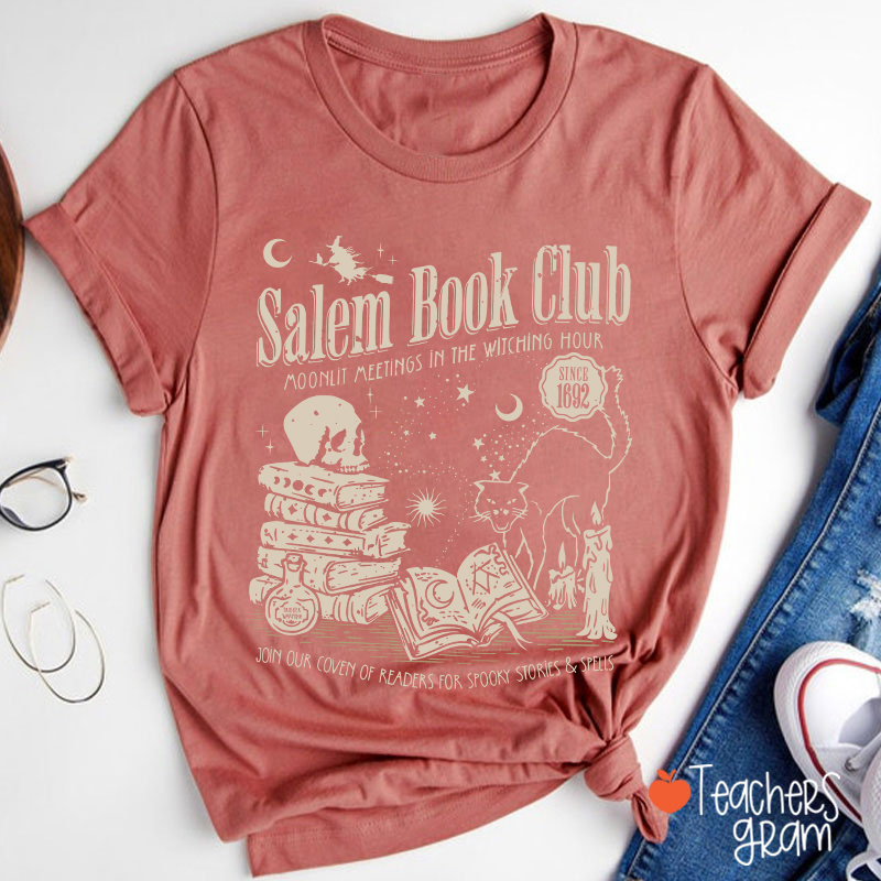 Salem Book Club Halloween Teacher T-Shirt
