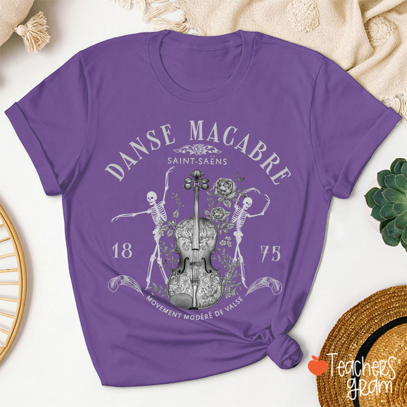 Danse Macabre Orchestra Skeleton Violin Teacher T-Shirt