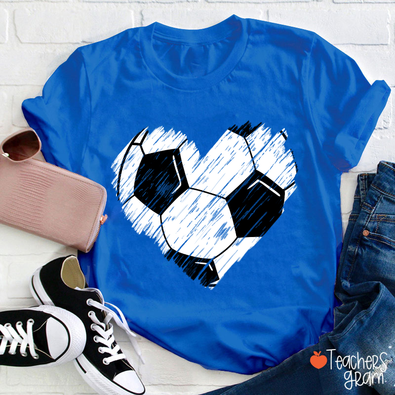 Soccer Heart Teacher T-Shirt