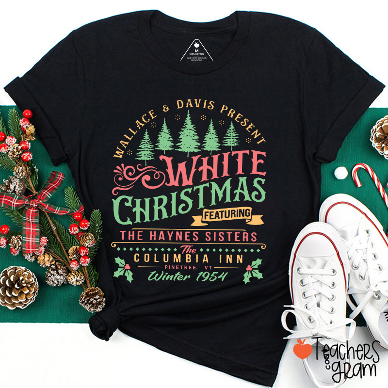 White Christmas Teacher T-Shirt