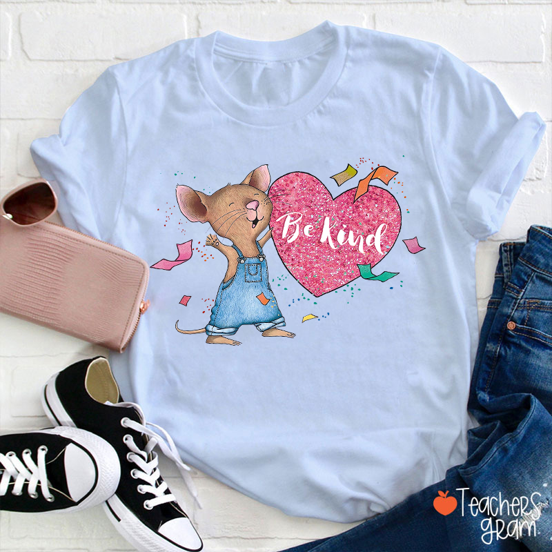 Be Kind Heart Children's Books Valentines Teacher T-Shirt
