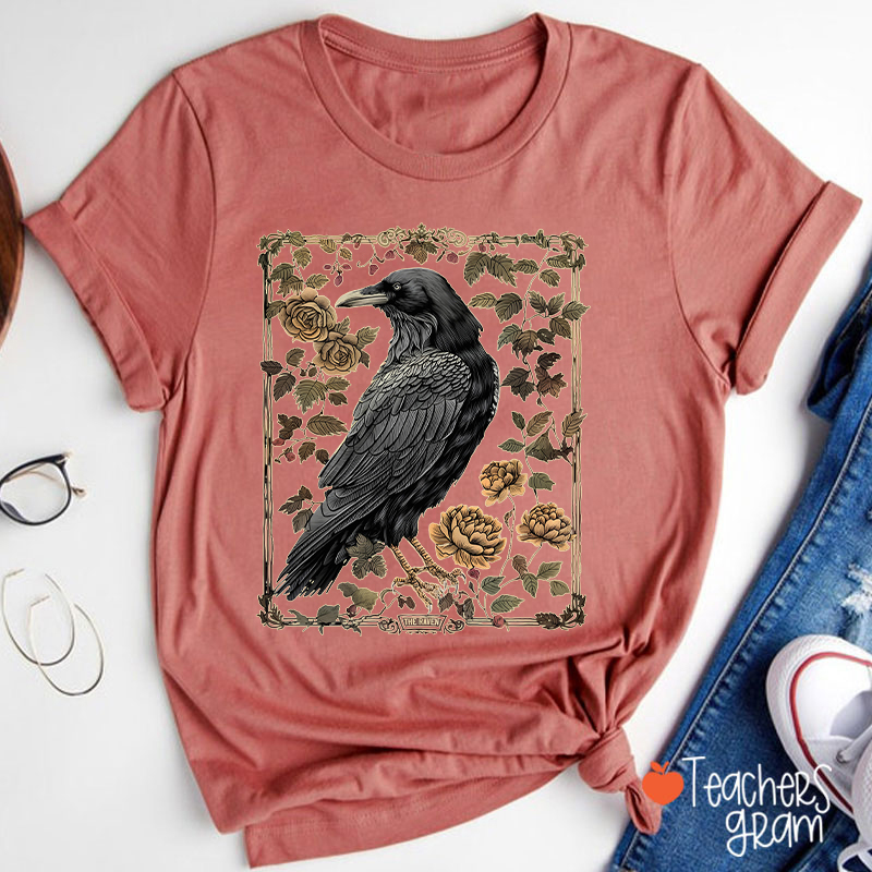 Dark Academia Raven Teacher T-Shirt