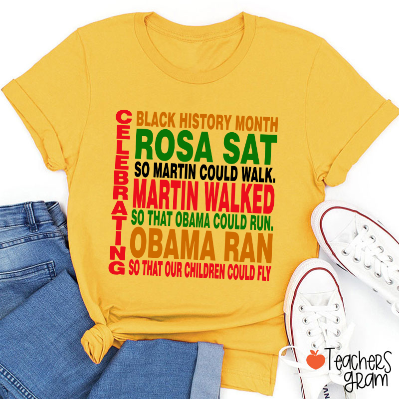Celebrating Black History Month Teacher T-Shirt