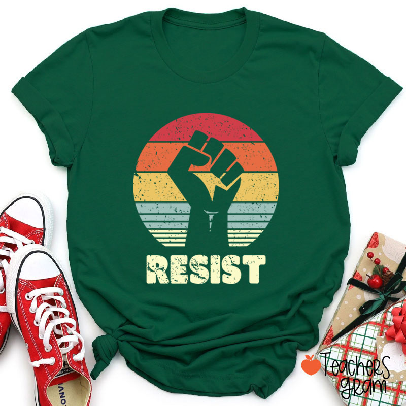 Resist Retro Teacher T-Shirt