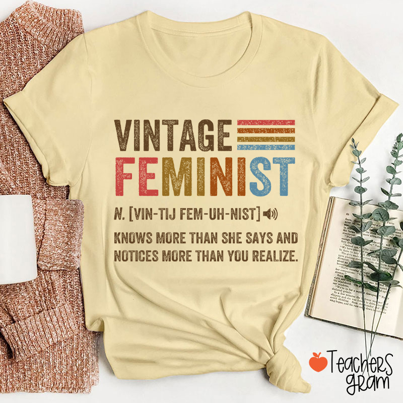 Vintage Feminist Teacher T-Shirt