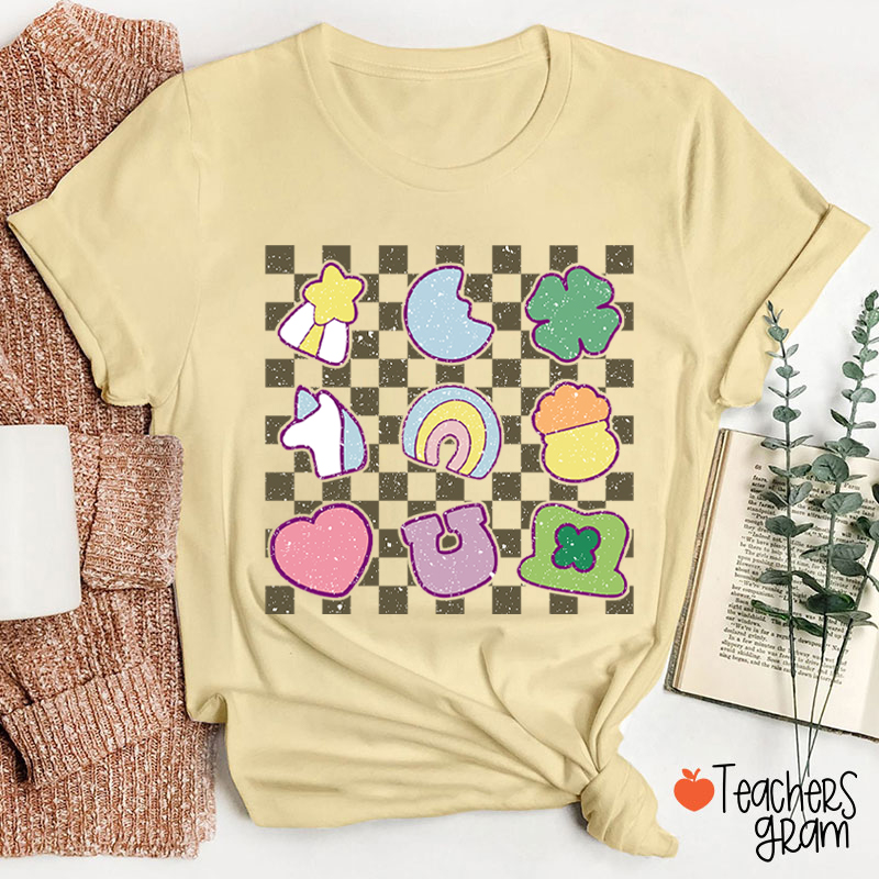 Cute Icons St. Patrick's Day Teacher T-Shirt
