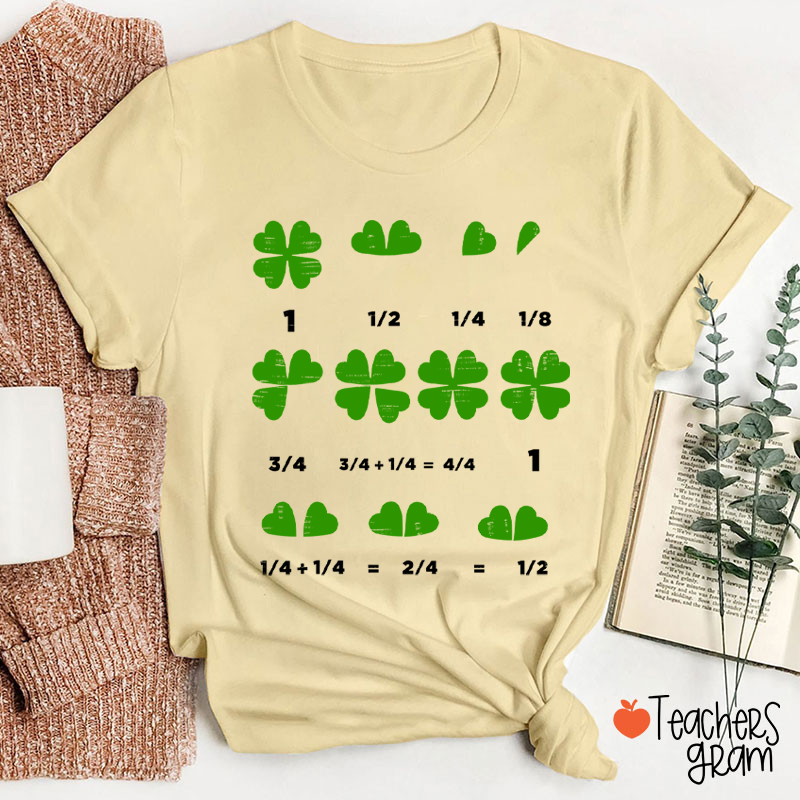 St Patricks Day Math Shamrock Teacher T-Shirt