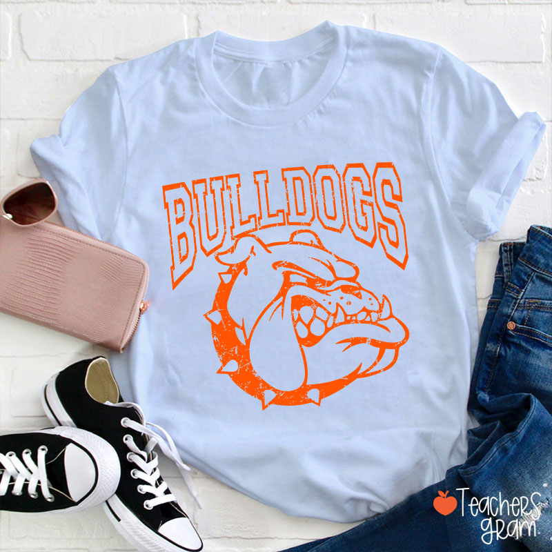 Personalized Mascot Arched Font School Spirit Teacher T-Shirt