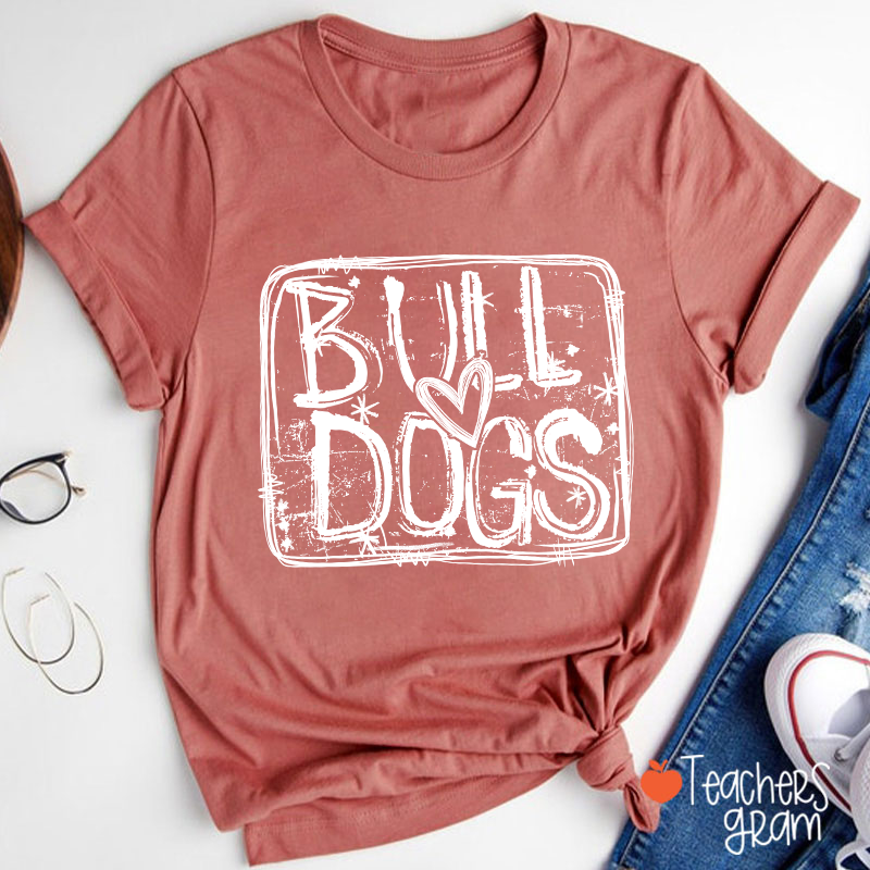 Personalized Mascot Graffiti Spirit Game Day Teacher T-Shirt
