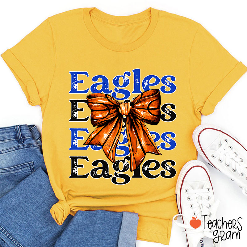 Personalized Mascot And Sport Bow Game Day Teacher T-Shirt