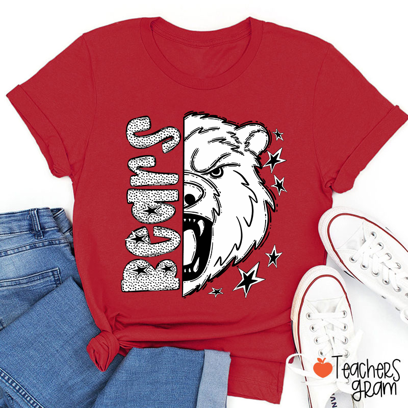 Personalized Mascot Graphic Bold Game Day Teacher T-Shirt