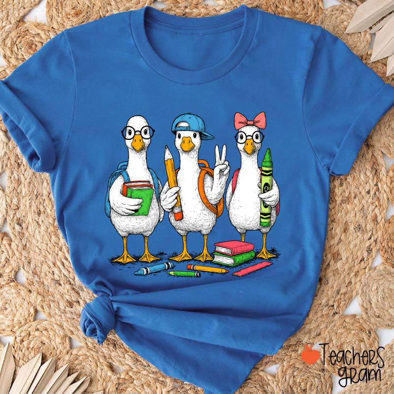 Goose Back To School Teacher T-Shirt