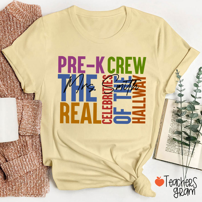 Personalized Grade Name Words Teacher T-Shirt