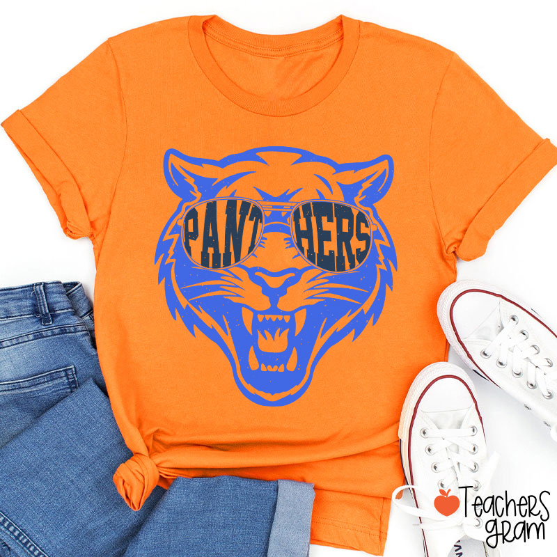 Personalized Glasses Mascot School Spirit Teacher T-Shirt