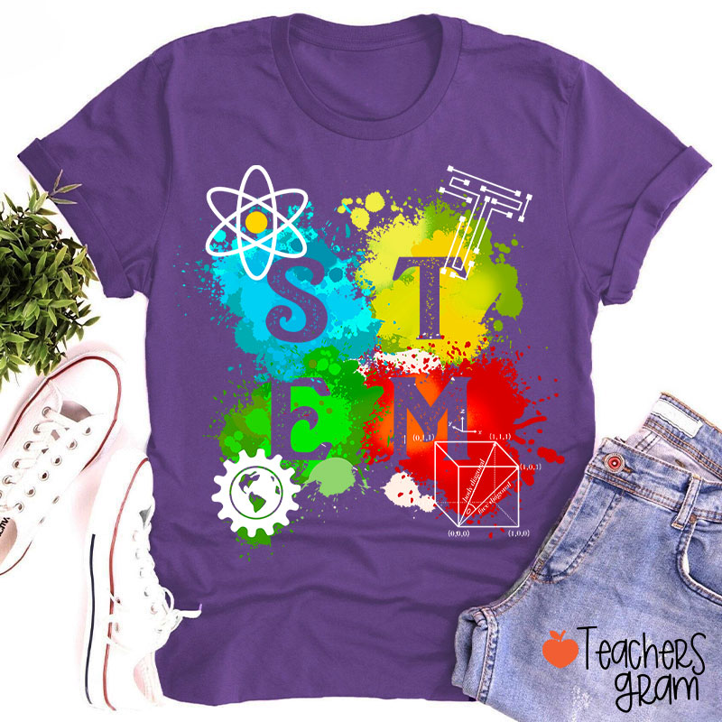 STEM Science Technology Engineering And Mathematics Teacher T-Shirt
