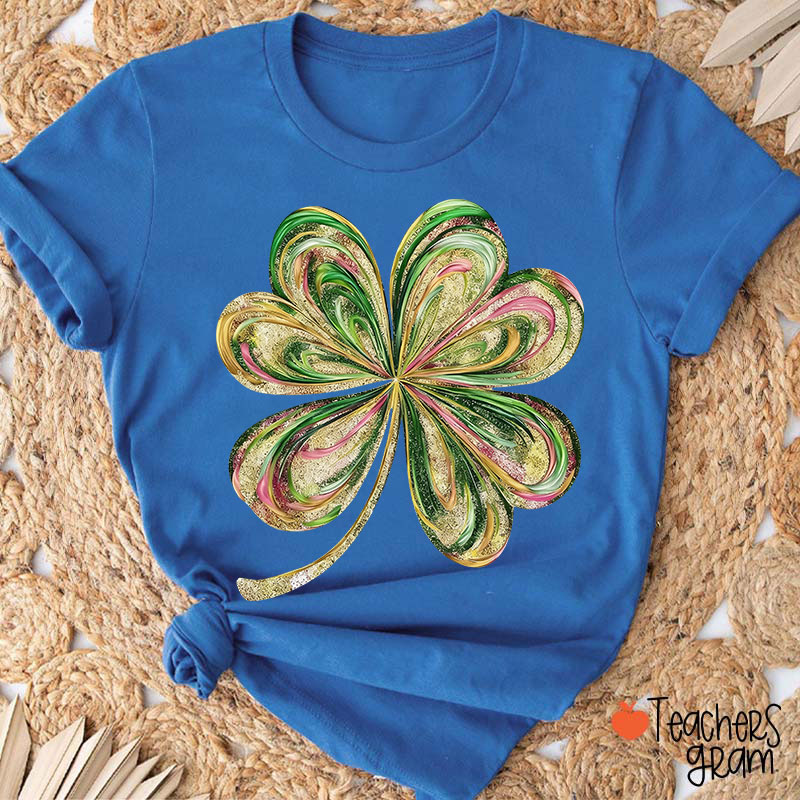 Retro Shamrock Teacher T-Shirt