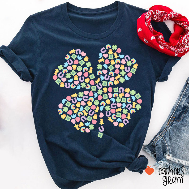 Lucky Charms Shamrock Teacher T-Shirt
