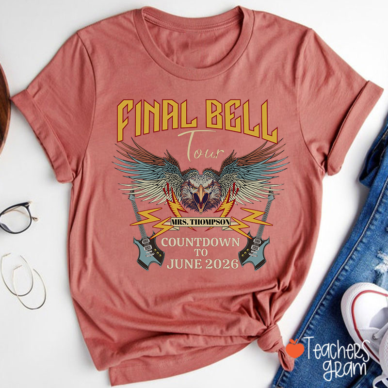 Personalized Funny Retirement Countdown Teacher T-Shirt