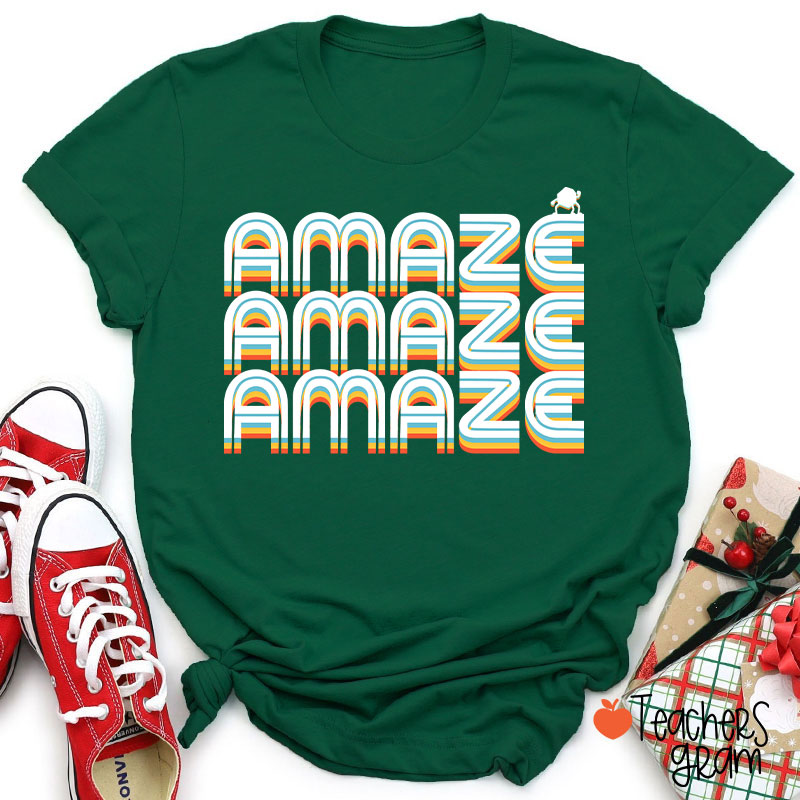 Amaze Rocky Rainbow Teacher T-Shirt