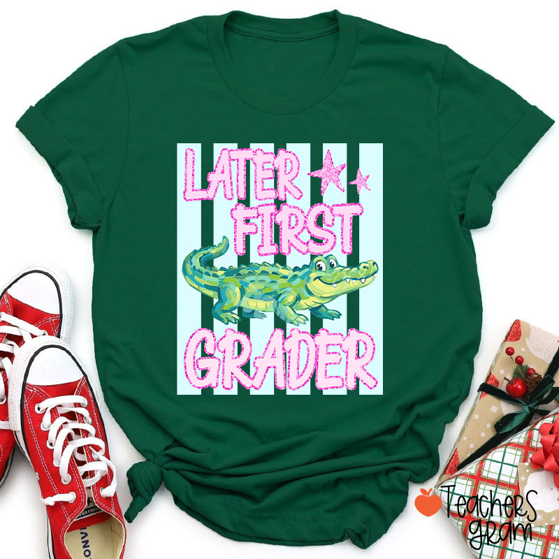 Personalized Grade Later Gator Teacher T-Shirt
