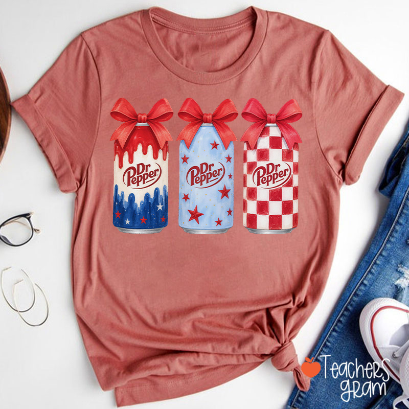 Dr Pepper Patriotic Teacher T-Shirt