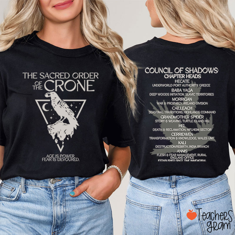 The Sacred Order Of The Crone Teacher Two Sided T-Shirt