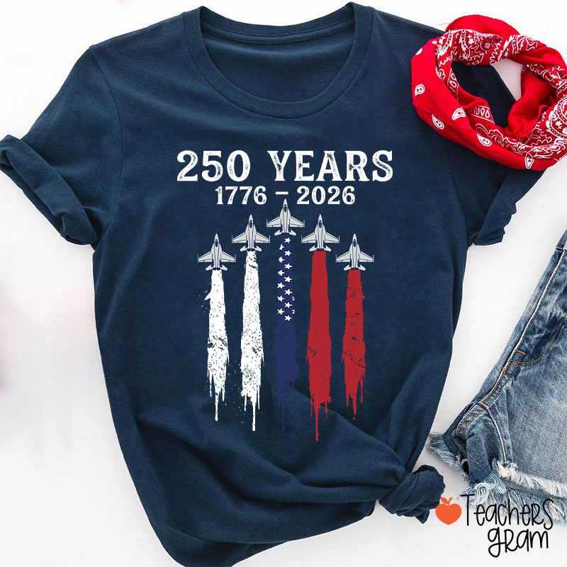 Patriotic Jet Fighter Teacher T-Shirt