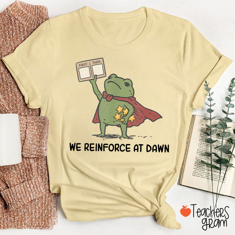We Reinforce At Dawn Teacher T-Shirt