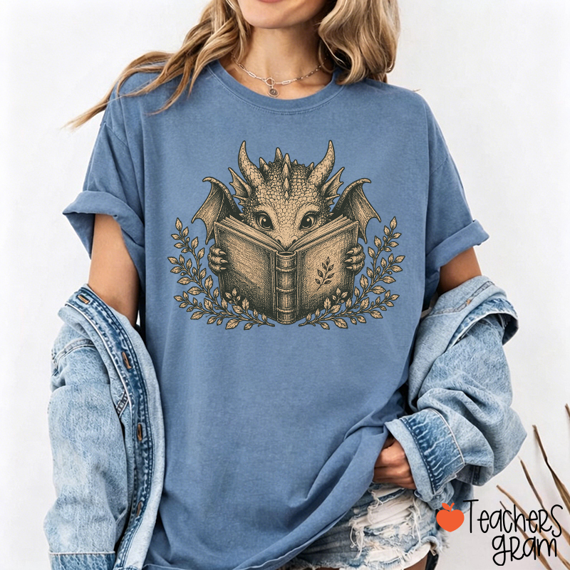 Reading Dragon Teacher T-Shirt