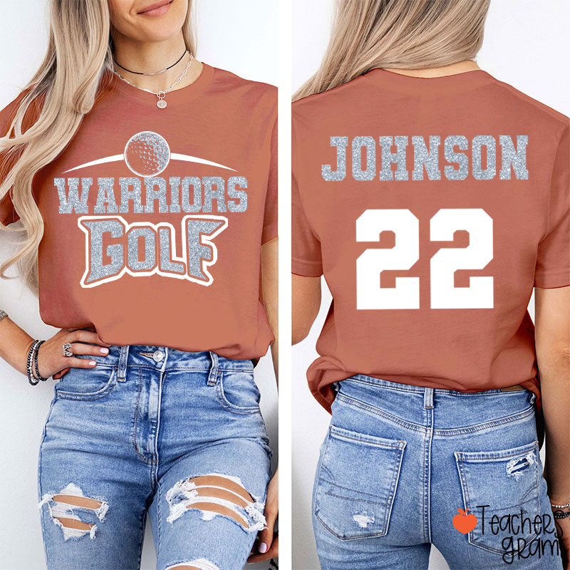 Personalized Mascot Sport And Your Name Bright Teacher Two Sided T-Shirt