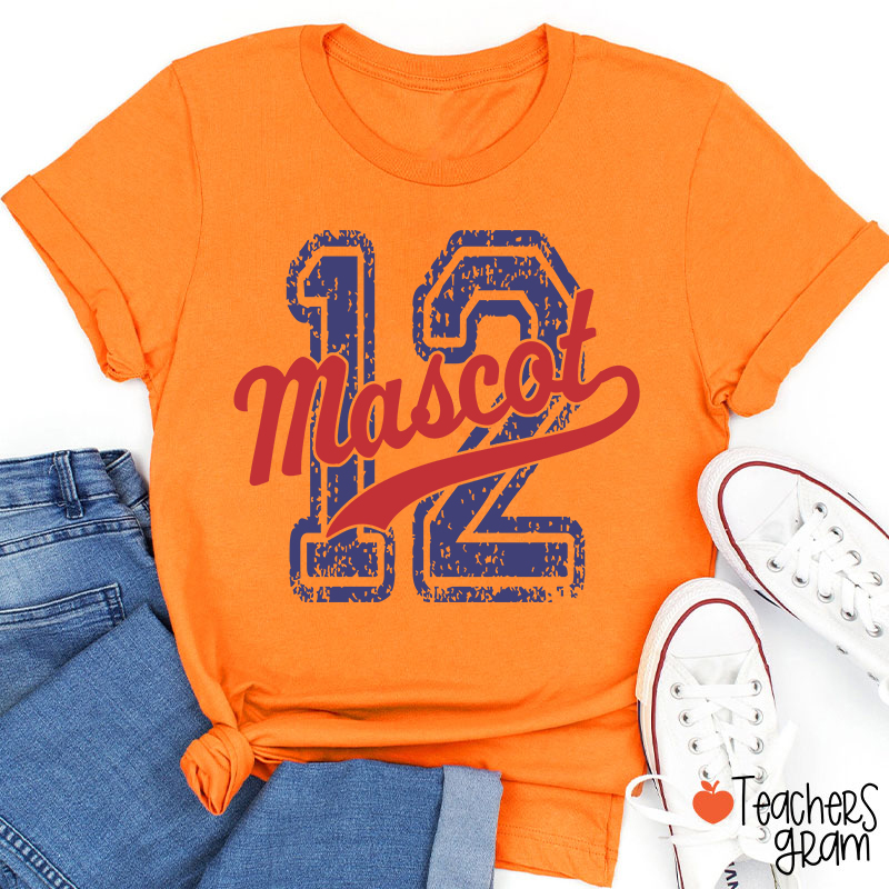 Personalized Mascot Vintage Number Graphic Sports Teacher T‑Shirt