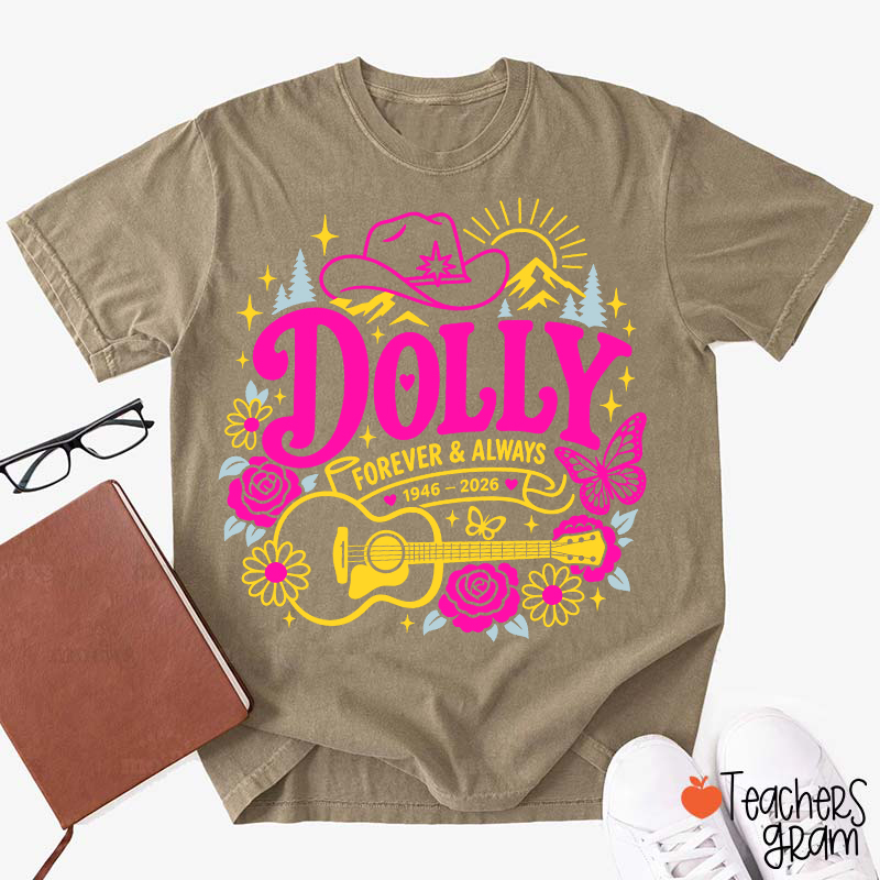 Dolly Forever Always Western Floral Teacher T‑Shirt