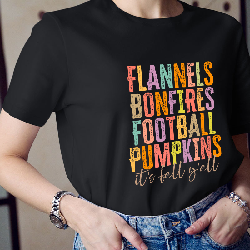 It's Fall Y'all Teacher T-Shirt