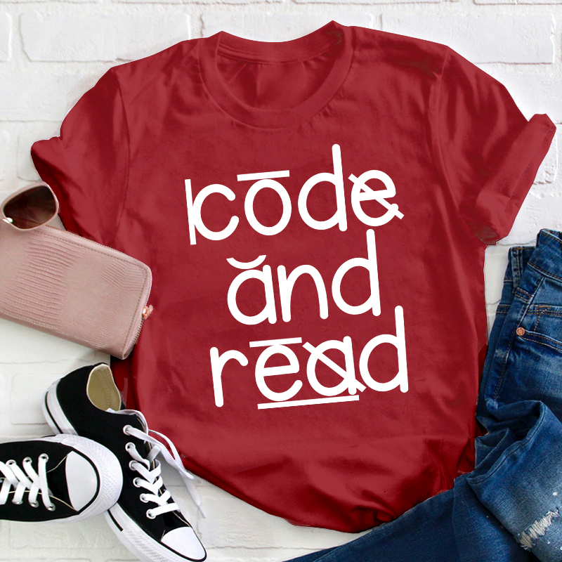 Code And Read Teacher T-Shirt
