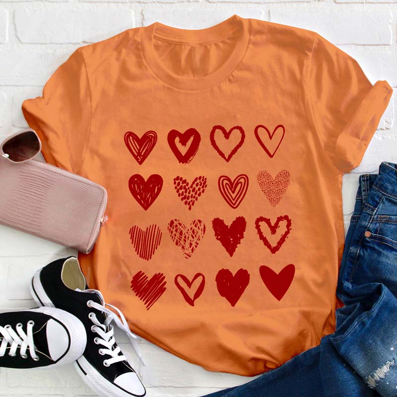 Cute Heart Teacher T-Shirt