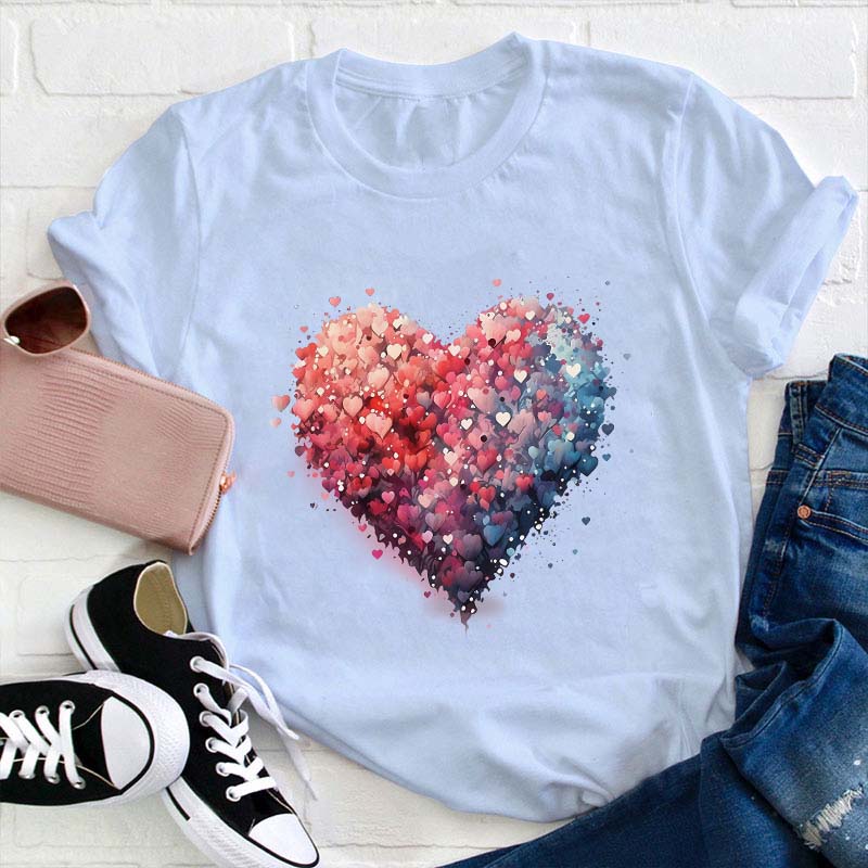 Bubble Heart Teacher T-Shirt