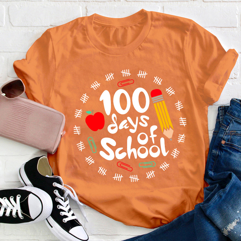 100 Days Of School Teacher T-Shirt
