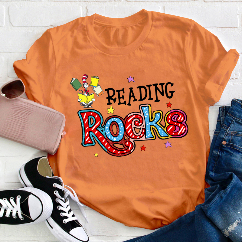 Reading Rocks Teacher T-Shirt