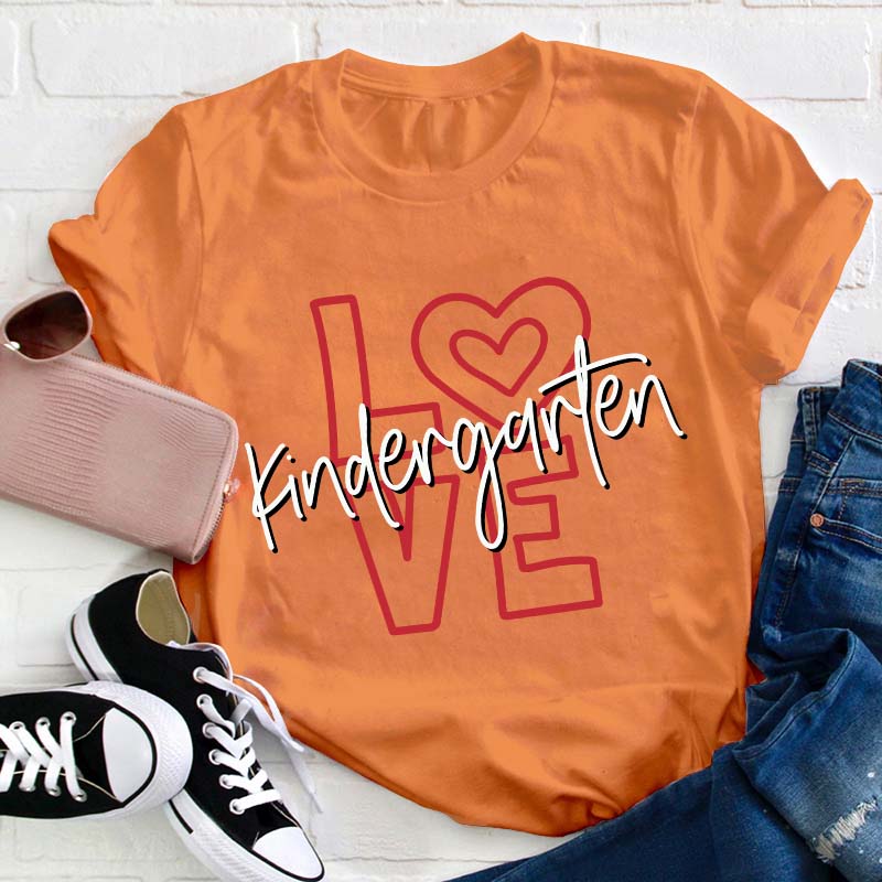 Personalized Grade Love Teacher T-Shirt