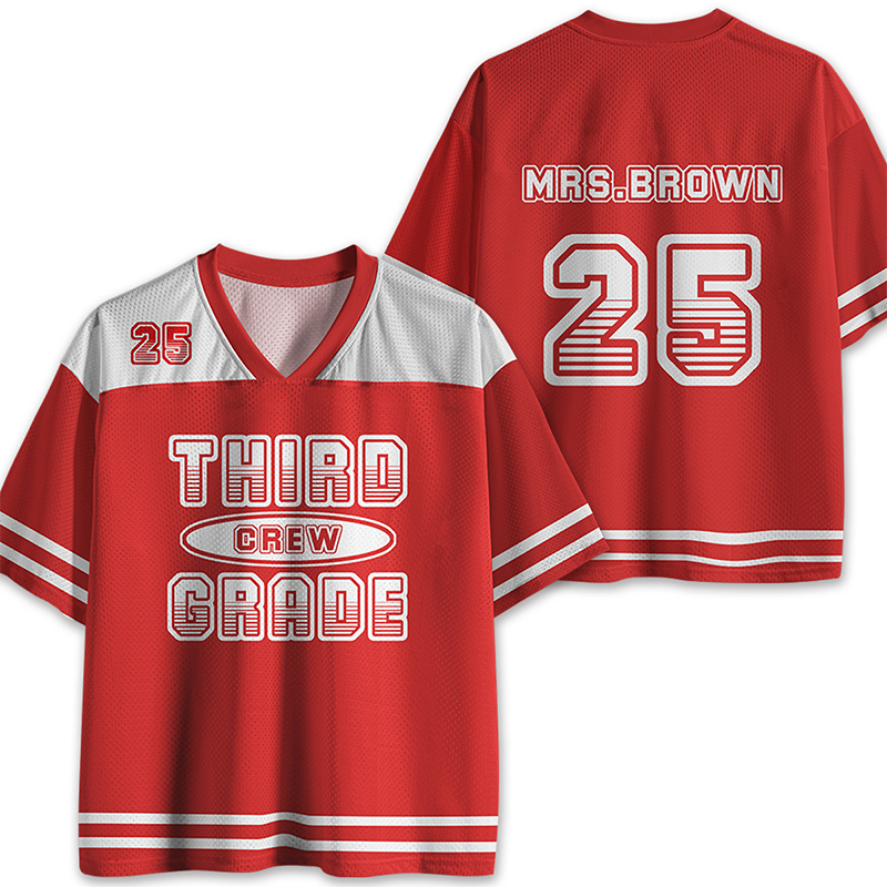 Personalized Grade Crew Team Teacher Mesh Jersey