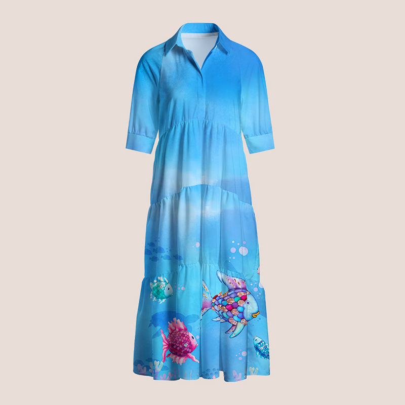 Colorful Fish Teacher Shirtdress