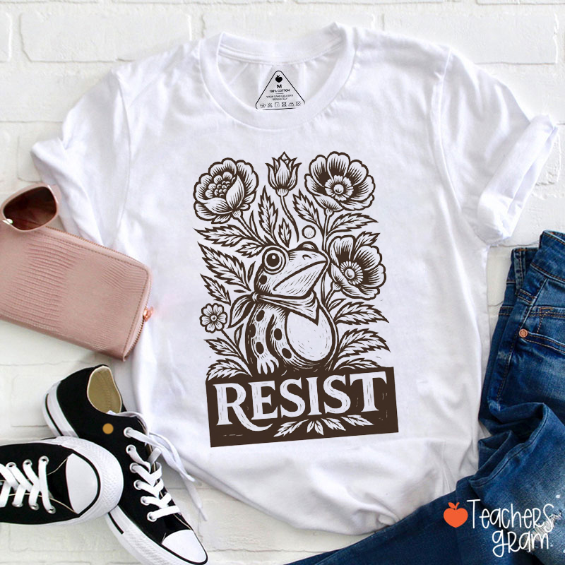 Portland Frog Resist Teacher T-Shirt