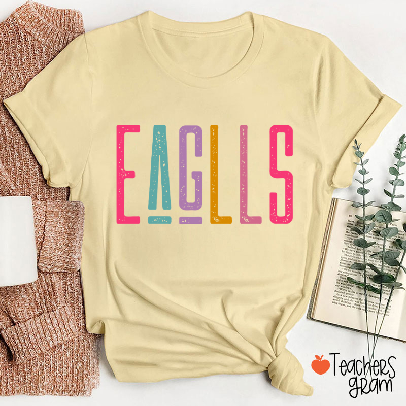 Personalized Mascot School Pride Comfortable Colors Teacher T-Shirt