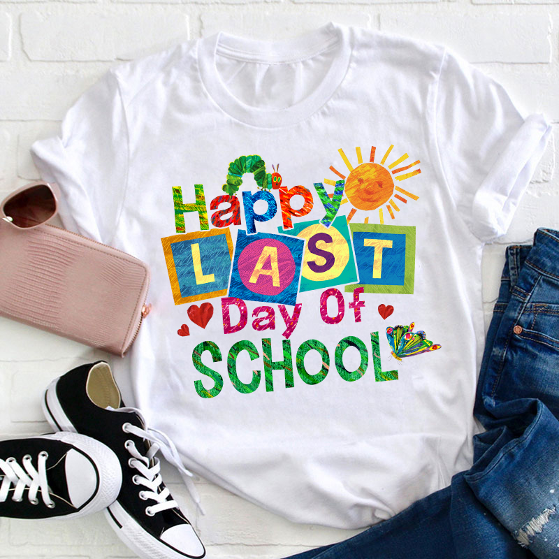 Summer Happy Last Day Of School Teacher T-Shirt Sale-Teachersgram