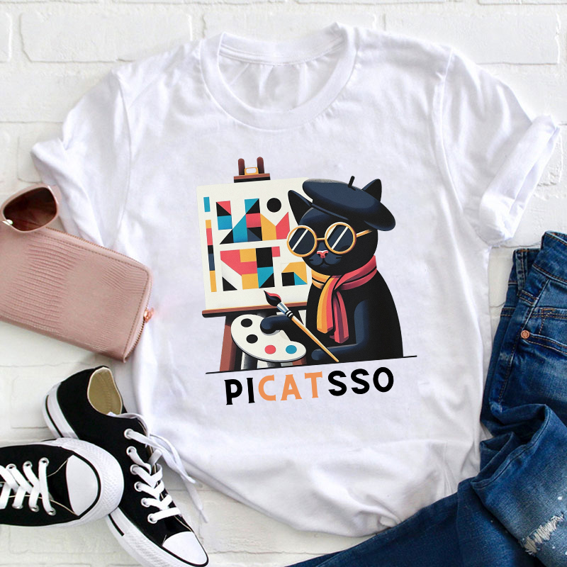 Funny Art Picatsso Teacher T-Shirt Sale-Teachersgram