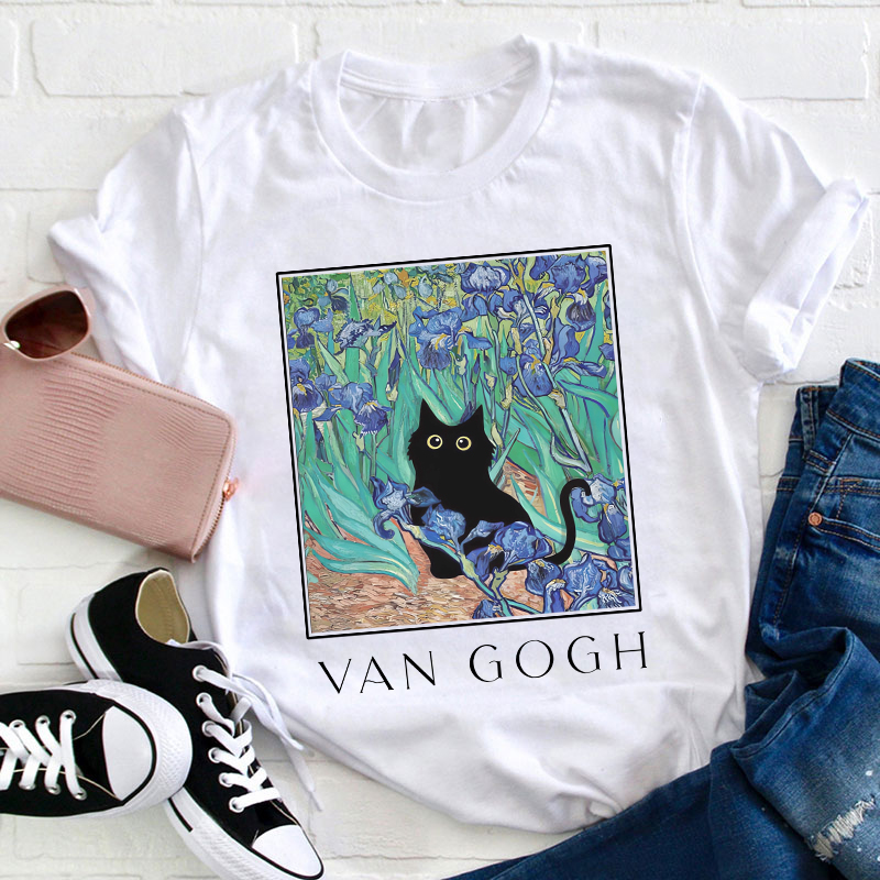 Vincent Cat Art Teacher T-Shirt Sale-Teachersgram