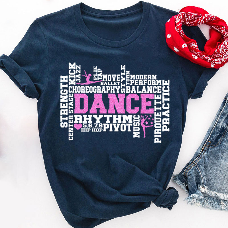 Dance Word Art Teacher T-Shirt