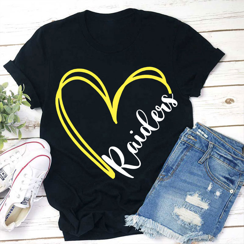 Personalized I Love My Team With All My Heart Teacher T-Shirt