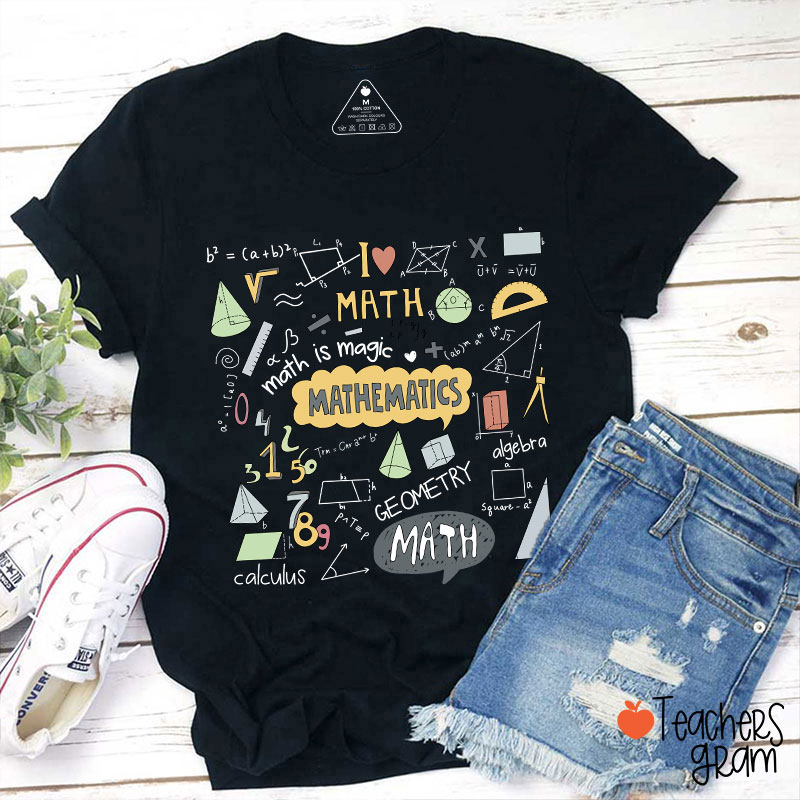 I Love Math Mathematics T-Shirt
