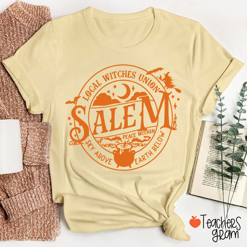Local Witches Union Salem Halloween Teacher T-Shirt